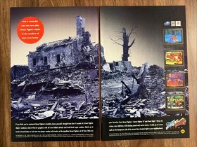 1996 Street Fighter Alpha Print Ad Sega Saturn Sony PlayStation Capcom Gaming