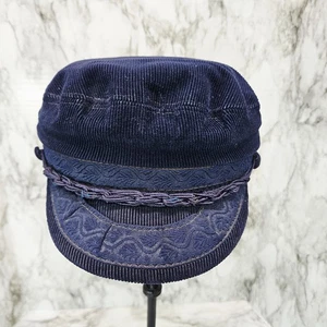 Berretto vintage greco marinaio skipper marinaio pescatore ragazzo olandese blu navy cotone - Foto 1 di 14