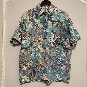 Rum Reggae Hemd Herren M Hawaii Knopfleiste Abstrakt Insel Urlaub Blumen - Bild 1 von 7