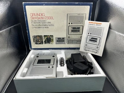 Grundig Stenorette 2300L Diktiergerät OVP Papiere komplett selten - Bild 1 von 4