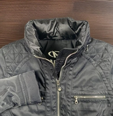 Marker Ski Jacket Women Size 4 Black Aqua Guard Stretch Full Zip Packable Hood - Image 1 of 4