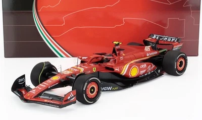 MODELLINO AUTO STATICO BBR FERRARI F1 SF24 SAINZ WINNER AUSTRALIA GP 2024 1/18 - Immagine 1 di 4