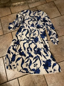 Kleid Dorothee Schumacher Blau Weiß Gr. 5 42 Neu mit Seide - Bild 1 von 4