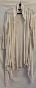 LRL Lauren Ralph Beachwear Maxi Cover Up 100% Linen Size 1X Knit Open Front - Picture 1 of 5