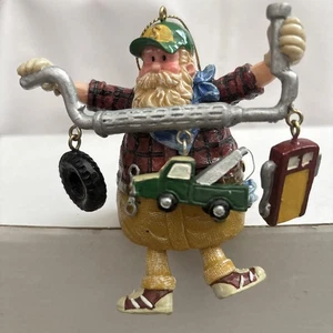 Motorrad Abschleppwagen Mechaniker Ornament mit Werkzeug hängt oder sitzt - Bild 1 von 3