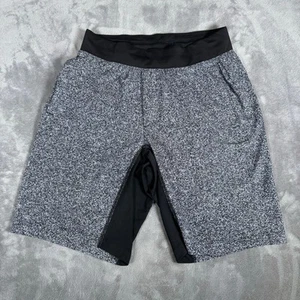 Lululemon Men’s Training Shorts Size Small Static Print Lined Athletic Gym  - Picture 1 of 4