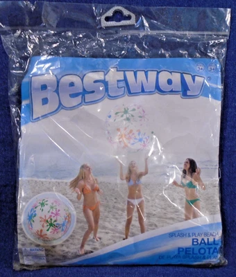 Pelota de playa inflable Bestway Splash & Play patrón de salpicaduras grande enorme 48" nueva Foto 1 de 2