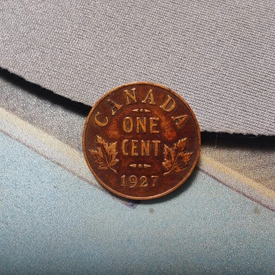 Canada 1927 1c One Small Cent Copper Coin King George, as pictured. - Image 1 of 2