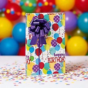 Carta da imballaggio regalo 24" disegno stampa HAPPY Birthday bash scegli lunghezza quantità - Foto 1 di 2