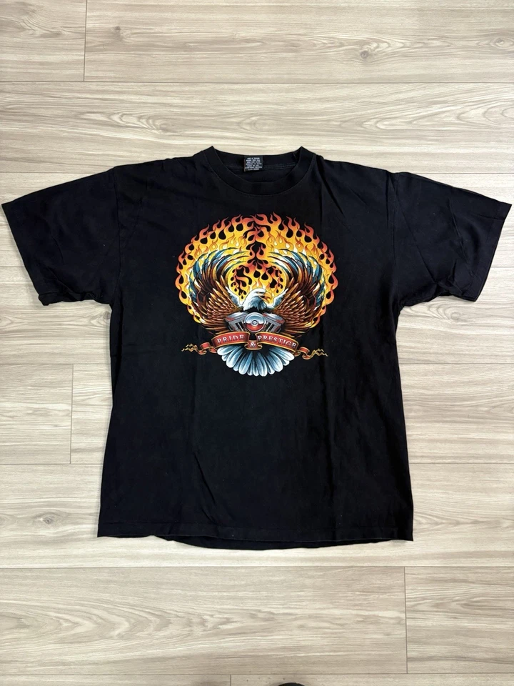 Camiseta de motociclista Flame Eagle vintage talla XL Foto 1 de 4