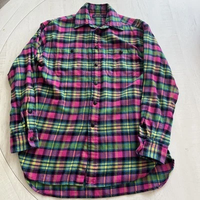 Women's Ralph Lauren Check Shirt Size Small S Plaid Flannel Overshirt Oversized - Image 1 of 4