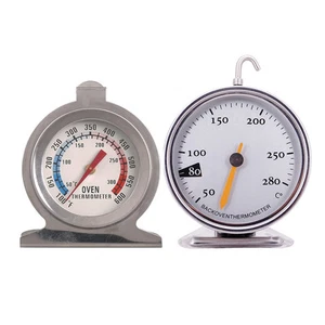 2pcs Kitchen Baking Stainless Steel Oven Thermometer Temperature Gauge Set - Picture 1 of 9