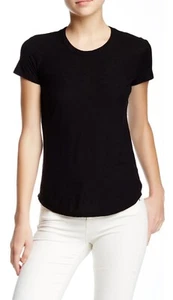 JAMES PERSE Camiseta Estándar Negra Cuello Redondo Para Mujer Talla 1 (Pequeña) Venta al por menor $85 NUEVA - Imagen 1 de 10