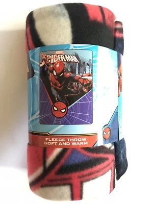 Blanket Throw Fleece 45"x60" Soft Warm Spider-Man Swing High NEW - Image 1 of 3