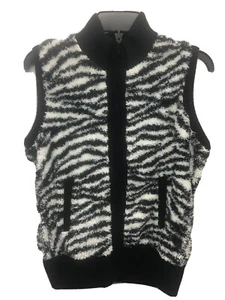 CHALECO BONGO MUJER INVIERNO BLANCO NEGRO POLIÉSTER CREMALLERA FRONTAL TALLA XL CEBRA It/307 - Imagen 1 de 7