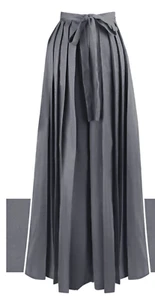 Japanese Woman's Kimono Hakama Umanori Pants Type L:100cm Dark Gray - Picture 1 of 2