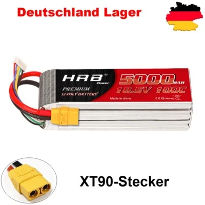 HRB 5S 5000mAh 100C XT90 18,5V LiPo Batterie für RC Drohne Flugzeug Fahrzeug DE