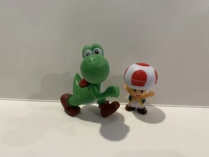 Super Mario Yoshi & Toad Mushroom Figure Toy Cake Topper Collection Gift 4-6cm - Picture 1 of 6