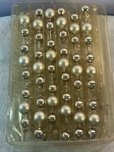 Christmas garland glass silver balls acrylic spacers 8 Feet EX8301 - Picture 1 of 8