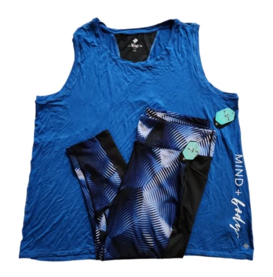 LuLaRoe 3X "Mente + Cuerpo" Tanque Fuerte y Líneas Abstractas Brave RISE Entrenamiento NUEVO Foto 1 de 4