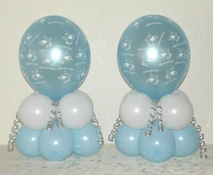 CHRISTENING BOY 2/6/12 Kit Esposizione Decorazione Palloncino Tavolo - SENZA ELIO - Foto 1 di 3