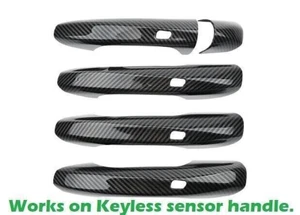 Gloss Carbon Fiber Print Keyless Door Handle Cover Fits 16-22 X253 GLC43 GLC300 - Picture 1 of 2