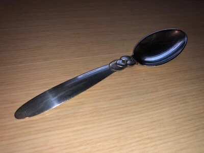 Georg Jensen Cactus Sterling Silver Large Youth / Childs 5 7/8" Teaspoon Foto 1 de 3