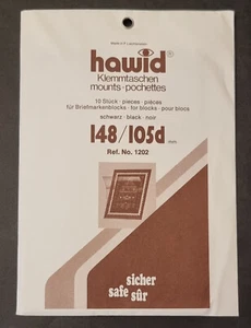 Hawid Stamp Mounts Various Black 148mmx105mm Top Opening FULL pack - Picture 1 of 1