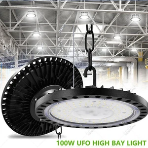 100W 10000LM LED Hallenbeleuchtung Industrielampe Deckenstrahler Highbay Fluter - Bild 1 von 10