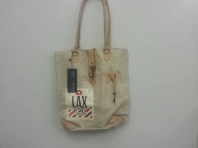 Vintage Addiction Recycled Military Tent Canvas Tote Purse Carry Bag Large LAX - Image 1 of 4
