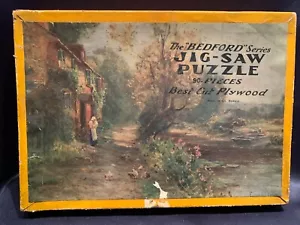 Bedford Series European Home Garden Scene Wooden Jigsaw Puzzle 100pc Orig Box - Picture 1 of 3