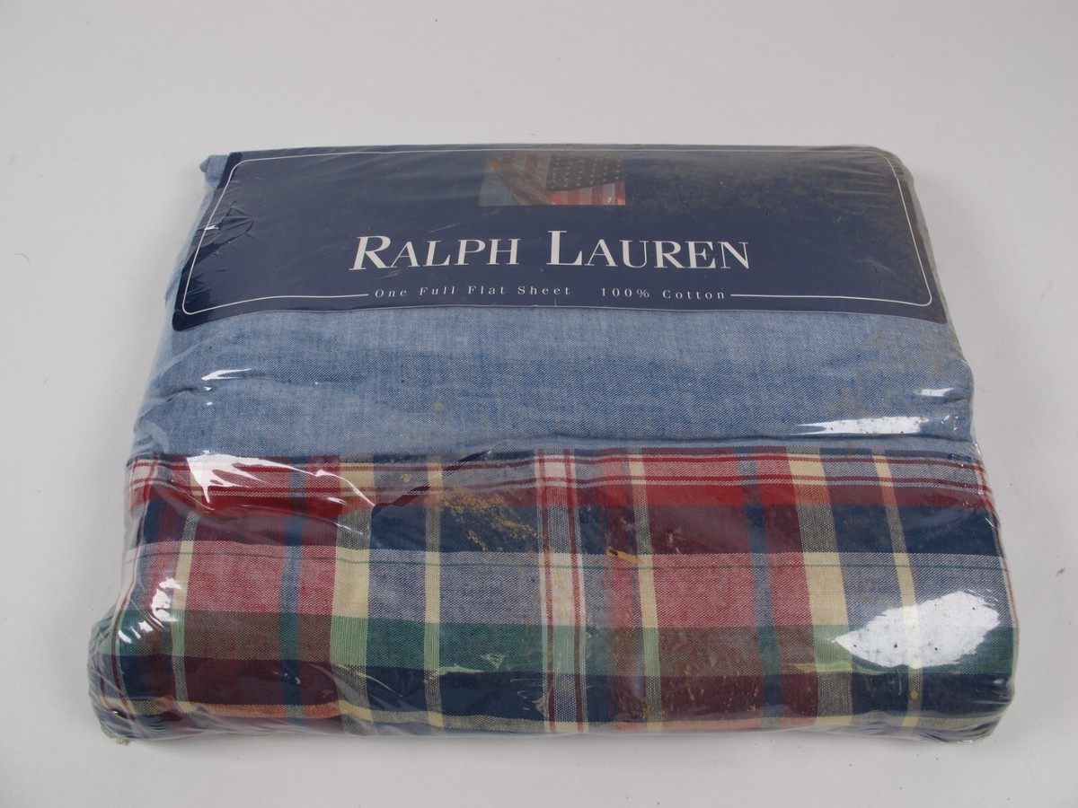 未使用品ラルフローレンホームOne Queen Flat Sheet コットン RALPH LAUREN HOME QUEEN FLAT SHEET Never Opened NWT 100