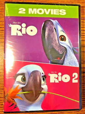 Rio Double Feature DVD 1 2 Animated Movie Set Blue Sky Kids Family Comedy 2011 - Image 1 of 4