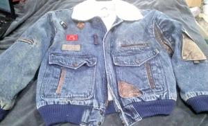 Giacca bomber East West denim con toppe tasche tgLG uomo - Foto 1 di 7