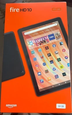 New Amazon Fire HD 10 (13th Generation, 2023 release) 64GB, Wi-Fi, 10.1" - Black - Image 1 of 2