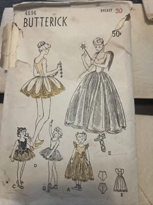 Vintage Butterick #4696 Set Of Costumes For Masquerade Or Fancy Dress Bust 30 - Picture 1 of 6