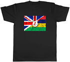 T-shirt męski unisex z flagą Wielkiej Brytanii i Mauritiusa koszulka prezent