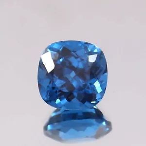 Piedra preciosa suelta corte cojín azul índicolita natural impecable 8x8 mm - Imagen 1 de 4