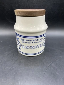 Fortnum & Mason Jam Preserve Sauce Pot & Wooden Lid. Crown Devon - Picture 1 of 11