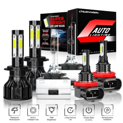 Combo faros LED HID haz alto/bajo para BMW 740i 2012 kit de bombillas antiniebla Foto 1 de 4