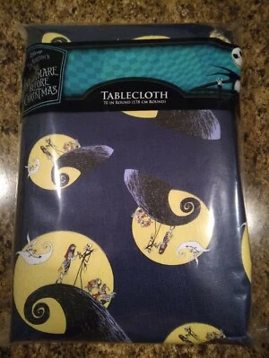 Mantel Disney Pesadilla antes de Navidad 70 pulgadas redondo decoración del hogar de vacaciones Foto 1 de 4