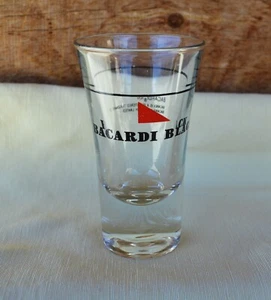 Bacardi Black Rum 3 1/2” Tall Shot Glass w ACL Lettering Barware - Picture 1 of 12
