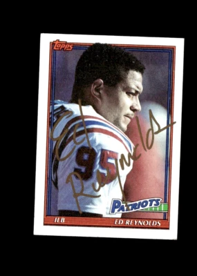 Ed Reynolds 1991 Topps Patriots authentic autographed card - Image 1 of 2