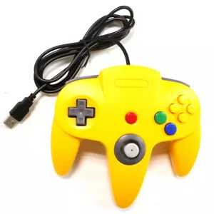 Yellow USB Nintendo 64 N64 Controller For PC NEW - UK FAST FREE POST - Picture 1 of 2