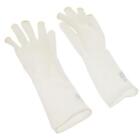 White Half Finger Gloves Latex Salon Hair Washing Coloring