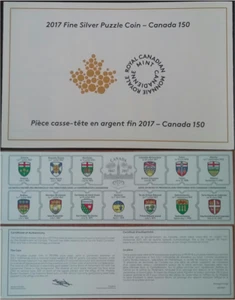 Certificate of Authenticity from: 1867-2017 Puzzle Coin Canada150 Silver Proof - Bild 1 von 6