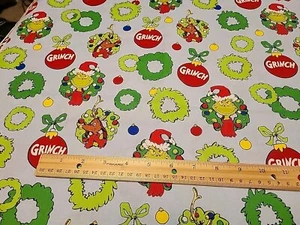 Tela de algodón corona Grinch azul Dr Seuss por comprar - Imagen 1 de 1