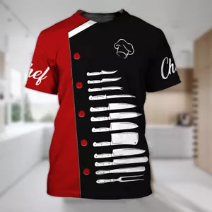 Mens Unisex Chef Coat Jacket Restaurant Kitchen Workwear Cook Baking Uniform Top - Picture 1 of 49