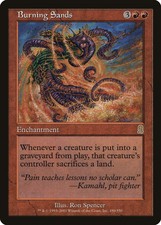 Burning Sands Odyssey HEAVILY PLD Red Rare MAGIC THE GATHERING MTG CARD ABUGames