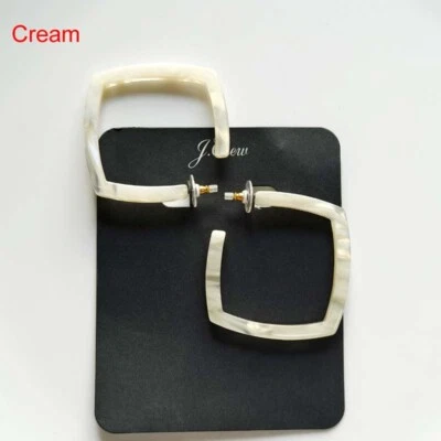 Pendientes de aro de resina Jcrew elegantes para mujer fiesta vacaciones joyería 2 colores Foto 1 de 4